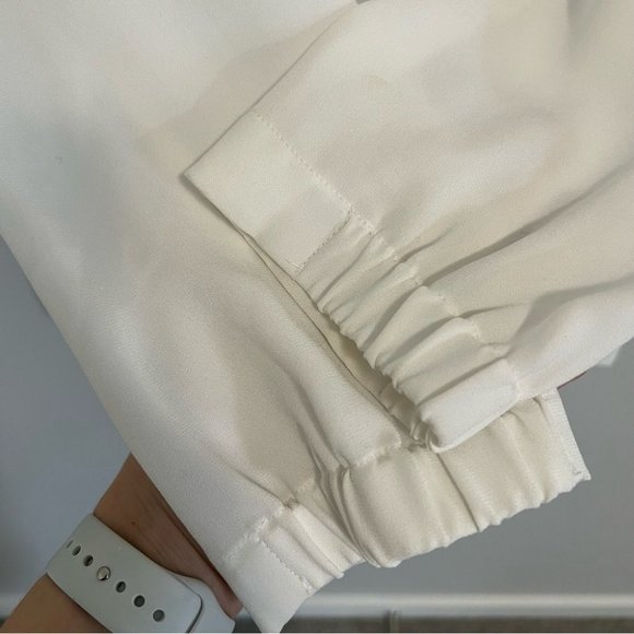 Aritzia Babaton Rodrigo Blouse Off Shoulder White Blouse - Picture 13 of 15